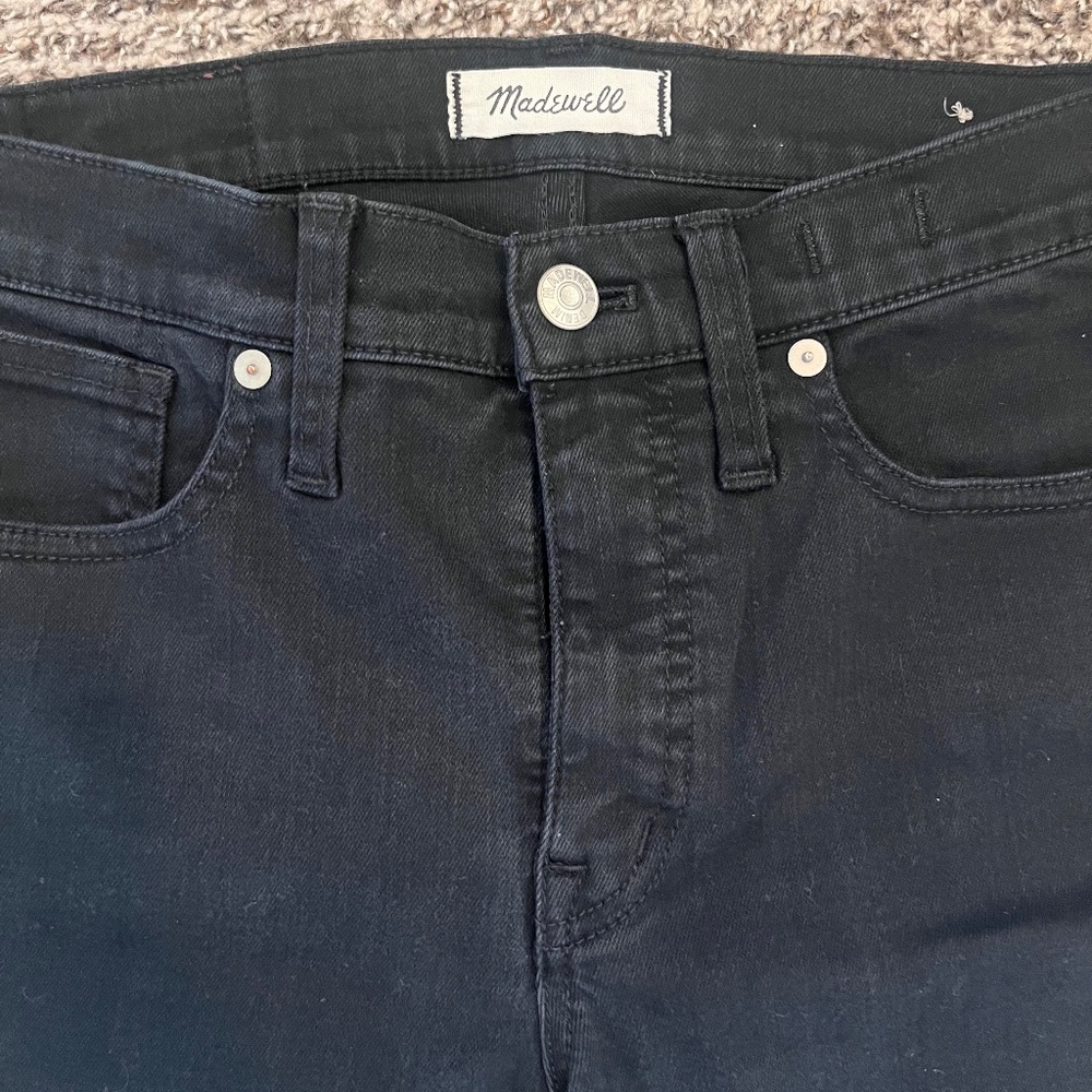 Black Denim Madewell Skinny Jeans